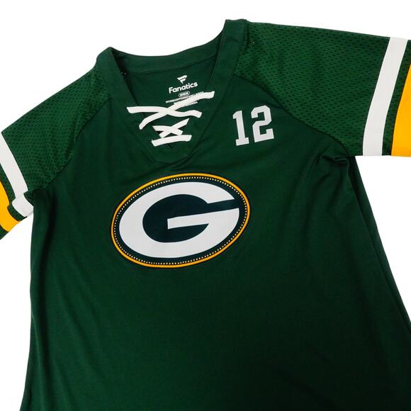Fanatics NFL Green Bay Packers Lace Up Womens Jersey Aaron Rodgers Medium - Picture 1 of 8